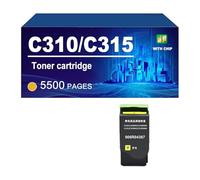 C310 C315 006R04364 006R04365 006R04367 006R04366 Cartouche De Toner Compatible pour Xerox C310 C315 Imprimante, Haut Rendement 8 000/5 500 Pages,Yellow-1 Pack