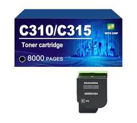 C310 C315 006R04364 006R04365 006R04367 006R04366 Cartouche De Toner Compatible pour Xerox C310 C315 Imprimante, Haut Rendement 8 000/5 500 Pages,Black-1 Pack