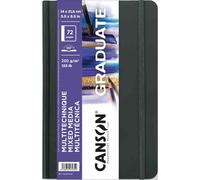 Canson-Infinity Carnet Graduate Mixed Media grain léger 72 pages 14 x 21,6 cm 200 g blanc