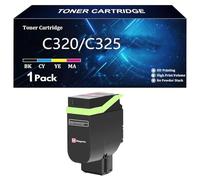 C320 C325 Cartouches de Toner Haute Capacité Compatibles avec Les Références 006R04823 006R04820 006R04821 006R04822 pour Xerox C320/C325 Imprimantes,Magenta-1 Pack