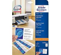 [C32010-25.FR] Avery Etui 250 Cartes Visite Recto Microperforées 190g Jet d'e...
