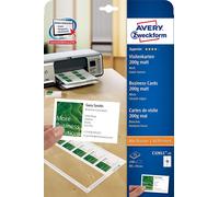 Avery Cartes de visite imprimables C32011-25 85 x 54 mm bords lisses blanc 250 pièces Format A4