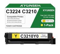 C3210Y0 Cartouche de toner compatible pour Lexmark C3210Y0 Jaune Cartouche de toner pour imprimantes laser C3224 MC3224 C3326 MC3326 C3426 MC3426 1500 pages (Jaune, 1 pièce)