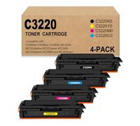 C3220 C3224 Toner compatible avec Lexmark C3220K0 C3220C0 C3220M0 C3220Y0 | Compatible avec C3224dw C3326dw C3426dw MC3224i MC3224adwe MC3224dwe MC3326i MC3326adwe MC3426i MC3426adw ; lot de 4 couleurs
