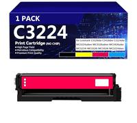C3224 Cartouches de Toner pour Lexmark C3210K0 C3210C0 C3210Y0 C3210M0, Black/Cyan/Magenta/Yellow, Cartouches de Toner Multi-Pack pour Lexmark C3326DW C3426DW C3224DW Imprimante,Magenta-2000 Pages