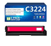C3224 Toner Cartridge Compatible Replacement pour C3210K0 C3210C0 pour Lexmark C3326dw C3426dw C3224dw MC3224adwe MC3326adwe MC3426adw MC3224i MC3326i MC3426i MC3224dwe Printer (Pas de Puce),Magenta-S