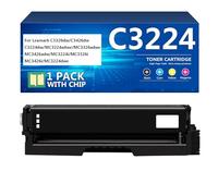 C3224 Toner Cartridge Compatible Replacement pour C3210K0 C3210C0 pour Lexmark C3326dw C3426dw C3224dw MC3224adwe MC3326adwe MC3426adw MC3224i MC3326i MC3426i MC3224dwe Printer (Pas de Puce),Black-S