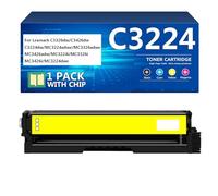 C3224 Toner Cartridge Compatible Replacement pour C3210K0 C3210C0 pour Lexmark C3326dw C3426dw C3224dw MC3224adwe MC3326adwe MC3426adw MC3224i MC3326i MC3426i MC3224dwe Printer (Pas de Puce),Yellow-H