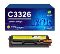 C3326 Cartouche De Toner Compatible pour Lexmark C3326dw MC3326, avec Puce | C3326dw MC3326 C3326 Remplacement des cartouches de toner, Rendement jusqu'à 3000/ 2500 pages,Yellow-1 Pack