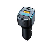 (C34) Chargeur de voiture Bluetooth 5.0 Charge rapide USB Type C Chargeur de téléphone de voiture Transmetteur