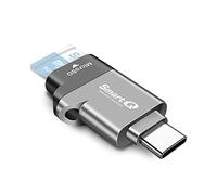 C356 Type-C MicroSD Card Reader with USB 3.0 Super Speed Technology, Supports MicroSDXC, MicroSDHC, and MicroSD for Window, Mac OS X and Andriod (Midnight Grey)