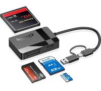 C368 USB 3.0 Multi-Card Reader, Plug N Play, Apple and Windows Compatible, USB Powered, Support CF/SD/SDHC/SCXC/MMC/MMC Micro/RS MMC/Mini SD/Micro SD/MS Duo/MS Pro/MS Pro Pro Duo Black