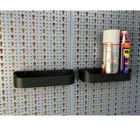 C3E Lot de 2 flacons pulvérisateurs à étagère perforés pour Küpper et perforation européenne 45 mm - Toutes les parois perforées - Support système - Accessoires muraux perforés (2 étagères)