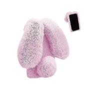 (C4)Case For Motorola Moto G22 Cute Fluffy Bunny Furry Rabbit Fur Plush Cover Ball Protective Cute Toy Girls Compatible With Motorola Moto G22 Case
