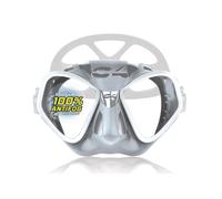 C4 Condo-R Masque de plongée Apnée Plongée avec Tuba et Bouteilles Modèle Black - Snake Camu - Carbone (Silver White ANTIFOG)