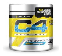 C4 Original Pre Workout Powder, Bubblegum, 30 portions | Boisson énergétique en poudre sans sucre avec 150mg de caféine, 1500mg de créatine monohydrate, 1600mg de bêta-alanine.