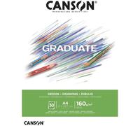 [C400110365] CANSON Bloc 30 Feuilles Dessin GRADUATE MIXED A4 160g Grain Lége...