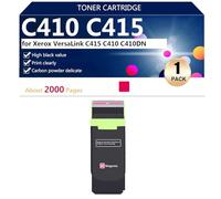 C410 C415 006R04685 006R04686 006R04687 006R04688 Cartouche de Toner Compatible pour Xerox VersaLink C415 C410 C410DN Imprimante, Haute Capacité 2400 Pages,Magenta-1 Pack