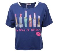C4460 maglia over donna BLUGIRL FOLIES bluette t-shirt woman