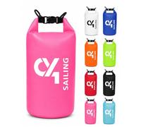 C4S Ripstop Dry Bag Sac étanche - 1,5 l, 5 l, 10 l, 20 l, 30 l - Sac fourre-tout imperméable indéchirable avec fermeture par enroulement | Kayak, SUP, bateau, plage, camping, voyage, extérieur, rose