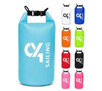 C4S Ripstop Dry Bag Sac étanche - 1,5 l, 5 l, 10 l, 20 l, 30 l - Sac fourre-tout imperméable indéchirable avec fermeture par enroulement | Kayak, SUP, bateau, plage, camping, voyage, extérieur, bleu