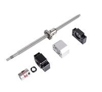 C5 Ballscrew SFA1610 Set Customizable Size End Machined + Ballnut + Nut Housing BK/BF12 End Support + Coupler RM1610 Ballscrew(550mm)