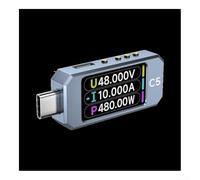 C5 PD3.1 EPR Analyseur de puissance USB-C compatible pour le diagnostic des appareils de charge et la validation du protocole avec précision de 0,0001 V/A (gris)