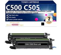 C500 C505 Unité de Tambour Téléchargement Extra Élevé Compatible pour Xerox VersaLink C500 C500DN C500DNW C500N C500NW C505 C505S C505SW C505X Imprimantes, Nette et Précise,Black-2 Pack