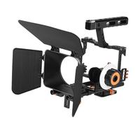 C500 Kit de montage de cage d'appareil photo en alliage d'aluminium avec boîtier mat Poignée de suivi de mise au point 15 mm Système de fabrication de film pour appareils photo sans miroir Compatible