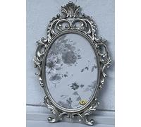 C531 Cadre photo baroque en argent vieilli avec verre 43 x 27 cm