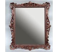 C532 Miroir mural style antique vintage avec ornements baroques en cuivre 43 x 37 cm