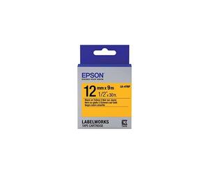 [C53S625403] EPSON Cassette C53S654008 LK-4YBP Couleur Pastel Noir sur Jaune ...