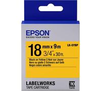 [C53S655003] Epson Ruban Etiqueteuse LK5YBP 18mm x 9m Noir sur Jaune Pastel