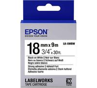 [C53S655012] Epson LK-5WBW - Ruban etiqueteuse Strong 18mmx9m - Noir sur Blanc