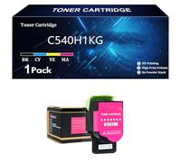 C540H1KG C540H1CG C540H1MG C540H1YG Cartouches de Toner compatibles pour Lexmark C540dw C540n C543dn C544n C544dw C544dn C546dtn X543dn X544dn X544n X544dw X546dt X548de X548dte,M-1 Pack