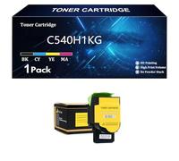 C540H1KG C540H1CG C540H1MG C540H1YG Cartouches de Toner compatibles pour Lexmark C540dw C540n C543dn C544n C544dw C544dn C546dtn X543dn X544dn X544n X544dw X546dt X548de X548dte,Y-1 Pack