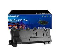 C540X75G Bouteille de Toner Résiduel Compatible - pour Lexmark CS317dn CS417dn CS517de CX317dn CX417de CX517de - 18 000 Pages - Noir - Installation Facile