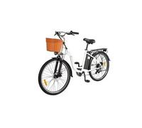 c6 vélo électrique 350w moteur vitesse max 25km/h 36v 12. 5ah blanc