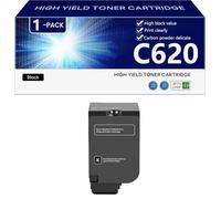 C620 Cartouche de Toner de Remplacement Compatible 006R04616 006R04617 006R04618 006R04619 pour Xerox VersaLink C620 C625 Imprimantes, Haute Capacité 8000 Pages, Facile à Installer,Black-1 Pack