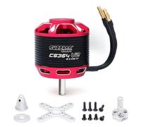 C6364 V2 210KV/280KV Outrunner Moteur sans balais Diamètre de l'arbre 8 mm avec kit de vis pour drone RC avion RC à aile fixe (280 KV)