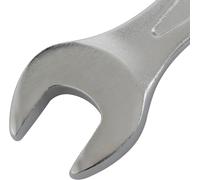 C64771 - Clé Plate Mixte Métrique 11 Mm Longueur 152 Mm - Fourche Et Anneau/Oeil 12 Pans - Manche Droite - En Acier Cr-V - Couleur Argent - Serrage/Assemblage/Desserage