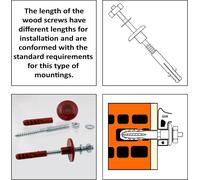 C65161 - Kit De Fixation Murale Pour Lavabo Suspendu Sanitaire Vis M8X120 Mm - Goujons Filetés - Cheville Ø10X50 Mm - Jeu Ensemble De Montage Pour Vasque Travaux Fixation Plomberie