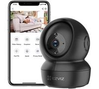 C6N Caméra Surveillance Wifi Intérieure 1080P, Caméra Bébé Pan/Tilt À 360°, Wifi 2.4Ghz, Vision Nocturne Avec Smart Ir, Détection De Movement Et Suivi Auto, Audio Bidirectionnel, Noir