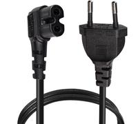 C7 Power Cable 3.2Ft Euro,18AWG 2 Pin AC Power Cable,C7 Plug Inclined 90° Euro Cable Figure 8 Devices Cable for PC-1M TV Monitor Scanner