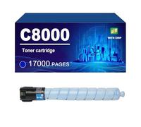 C8000 Cartouche De Toner Compatible pour Xerox 106R04041 106R04038 106R04039 106R04040. Compatible avec Les Imprimantes VersaLink C8000 C8000DT C8000DTM C8000W,Cyan-1 Pack