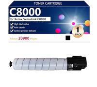 C8000 Cartouche de Toner Compatible pour Xerox VersaLink C8000 Imprimantes , avec Puce, Haut Rendement de 20900 Pages, Impression Nette,Black-1 Pack