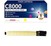 C8000 Cartouches de Toner de Rechange 106R04041 106R04038 106R04039 106R04040 pour Xerox Versalink C8000 Imprimantes,Yellow-1 Pack