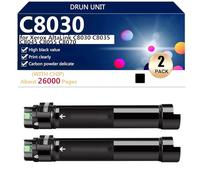 C8030 Cartouches de Toner Compatibles pour Xerox AltaLink C8030 C8035 C8045 C8055 C8070 Imprimantes, pour Écoles Hôpitaux Banques.,Black-2 Pack