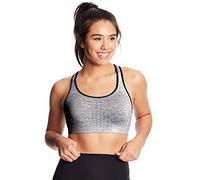 C9 Champion C9 Gorge Dos Nageur sans Couture pour Femme Soutien Moyen Sport, Opaque, Ébène chiné/ébène, Taille