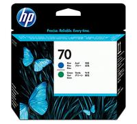 HP 70 Tête d'impression Bleu/Vert authentique C9408A (TVA incluse)